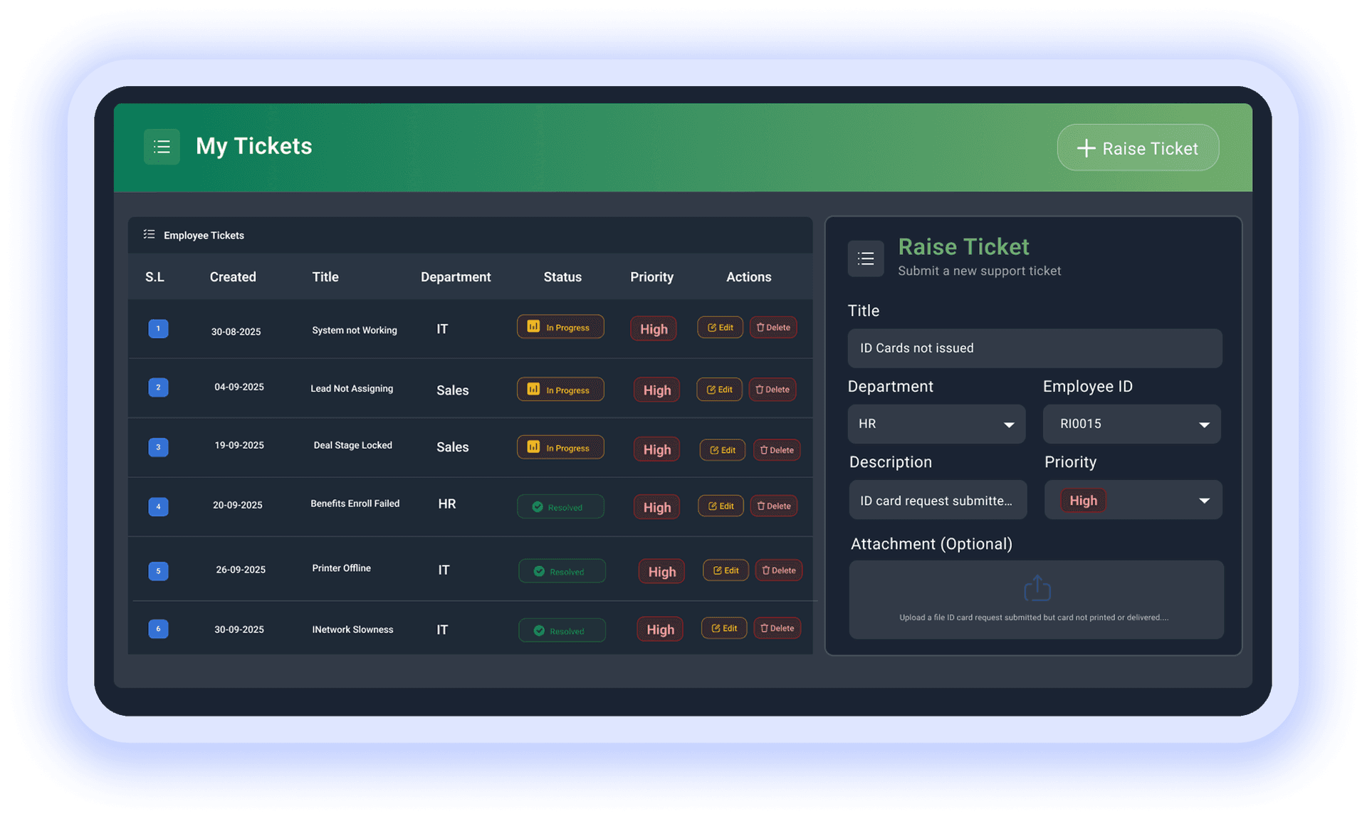 Attendance policies screen showing late coming grace minutes, penalty value, and save options