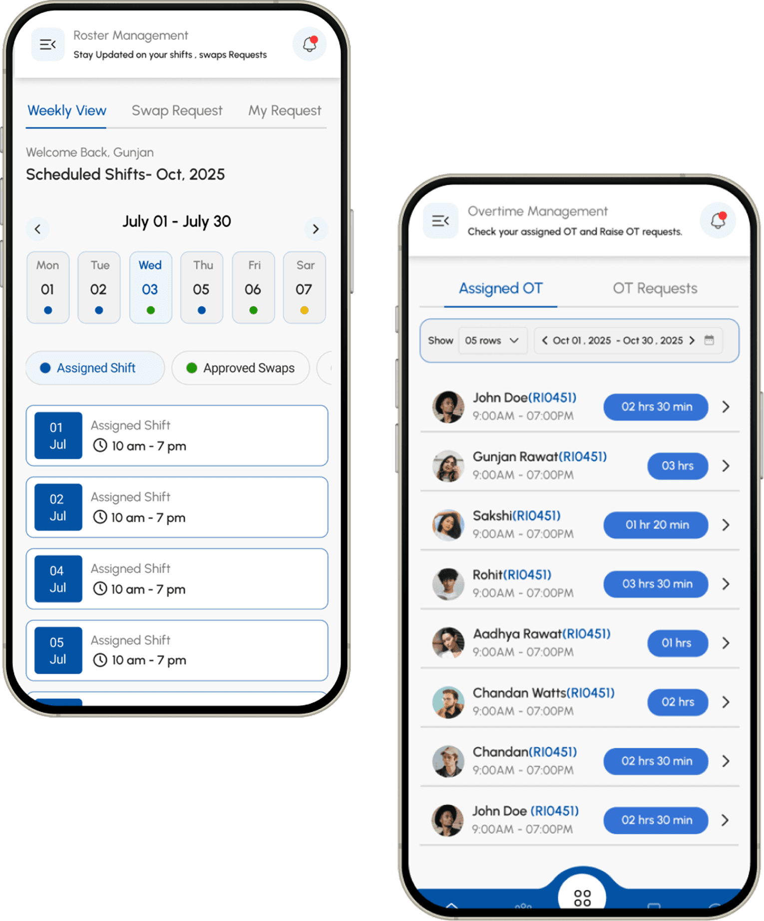 Human Maximizer mobile app showing loans dashboard and loan details