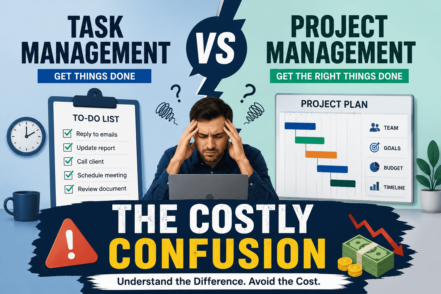 Task Management vs Project Management: The Costly Confusion