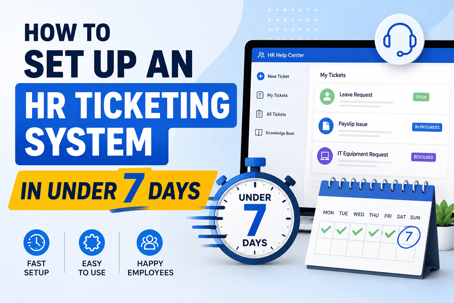 How to Set Up an HR Ticketing System in Under 7 Days